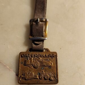 Caterpillar Syracuse Supple Co. Vintage Leather Strap Watch Fob